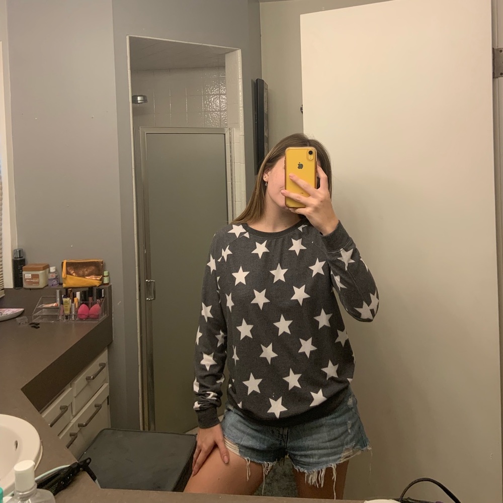 Dark grey and white start sweater - Picture 2 of 2